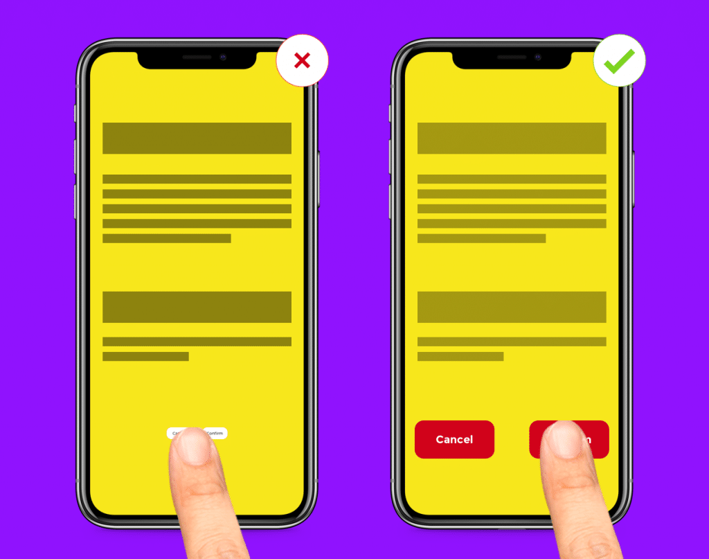 Guide to Mobile App Design - 10 Quick & Actionable UI UX Tips - Finger-friendly designs